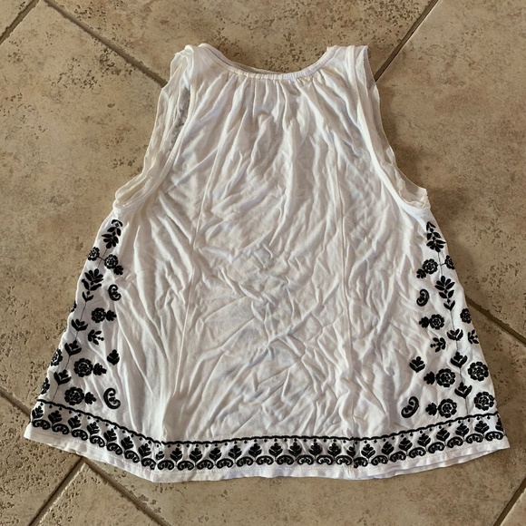 Anthropologie Embroidered Sleeveless Top XS - Picture 6 of 6